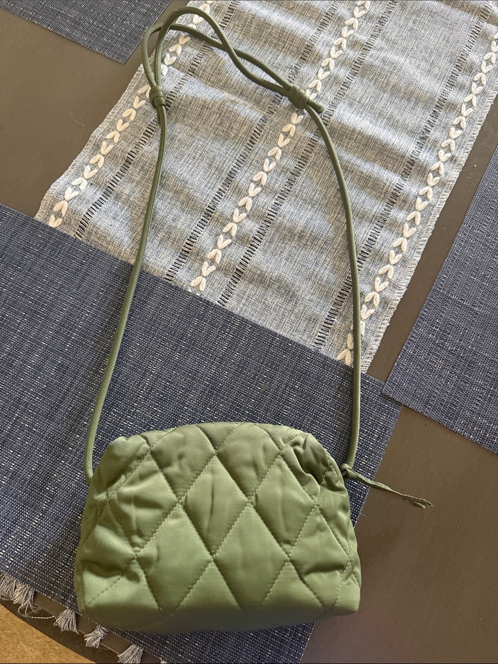 Vera Bradley Quilted Olive Green Crossbody Bag